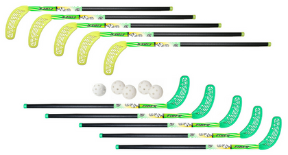 Zestaw Unibros FIBER 95 cm (10 kijów + 5 piłek)