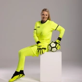 Żółto-czarne rękawice bramkarskie Football Masters Varis X PRO Yellow Fluo