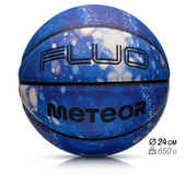 Piłka koszykowa Meteor Fluo niebieski/biały 7