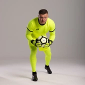 Seledynowo-czarne rękawice bramkarskie Football Masters Invictus X PRO Yellow Fluo
