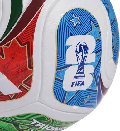 Kolorowa piłka nożna Adidas Fifa World Cup 2026 Trionda League JD8045 + pudełko