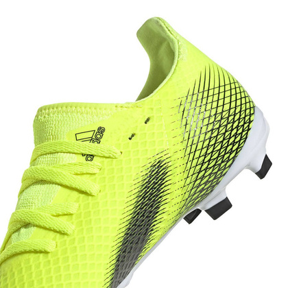 Seledynowo-czarne buty piłkarskie korki Adidas X Ghosted.3 FG FW6934 - Junior