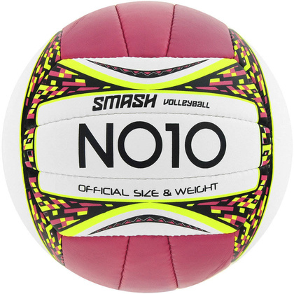Różowo-biała piłka do siatkówki NO10 Smash Purple 56063 A