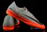 Szaro-pomarańczowe buty piłkarskie na halę Nike Mercurial Victory IC CR7 852526-001