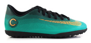 Zielono-czarne buty piłkarskie na orlik Nike Mercurial Vapor Club CR7 TF AJ3106-390 JR
