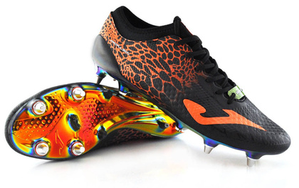 Czarno-pomarańczowe buty piłkarskie Joma Propulsion Lite 801 SG