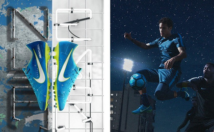 Niebiesko-żółte buty piłkarskie Nike Mercurial Victory Njr FG 921488-400 JR