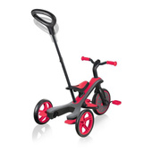 Czerwono-czarny rowerek biegowy Globber Explorer Trike 3w1 631-102
