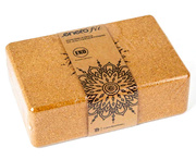 Brązowa kostka korkowa fitness do jogi