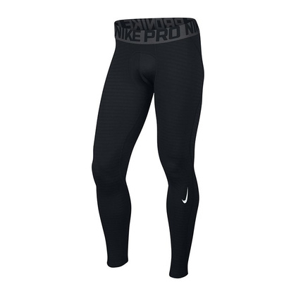 Czarne spodnie termoaktywne leginsy Nike Pro Training Warm Tights 725039-010