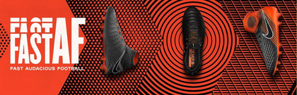 Czarno-pomarańczowe buty piłkarskie na orlik Nike Bravatax TF 844440-002 JR