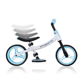 Biało-błękitny rowerek biegowy Globber Go Bike Duo 614-201