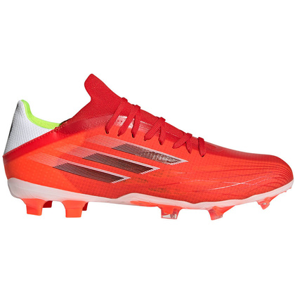 Czerwono-białe buty piłkarskie korki Adidas X Speedflow.2 FG FY3289