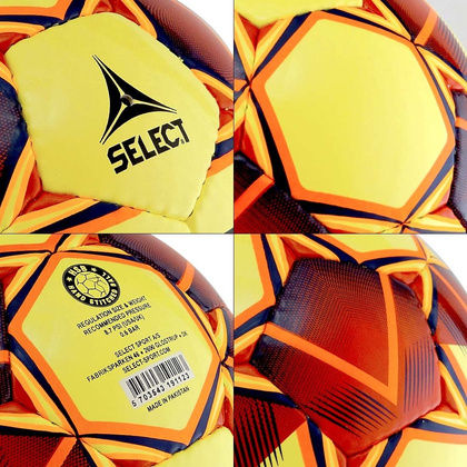 Żółto-czerwona piłka nożna halowa Select Futsal Academy Special - rozmiar 4
