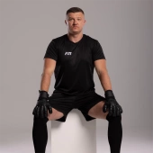 Czarne rękawice bramkarskie Football Masters Invictus X All Black