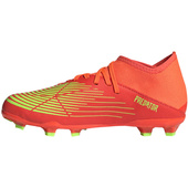 Czerwono-seledynowe buty piłkarskie korki Adidas Predator Edge.3 GW0980 - Junior