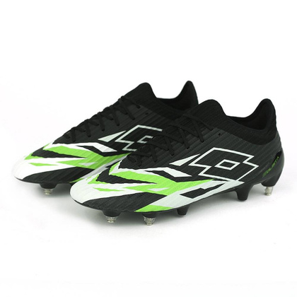 Czarne buty piłkarskie korki Lotto Solista 200 VI SGX 218131 1I3