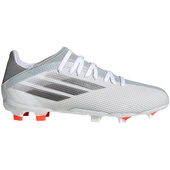 Biało-szare buty piłkarskie korki Adidas X Speedflow.3 FG FY3305 - Junior