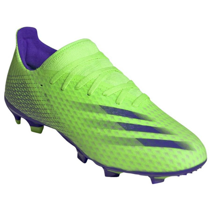 Zielono-fioletowe buty piłkarskie korki Adidas X Ghosted.3 FG EG8192