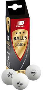 Białe piłeczki do tenisa stołowego Sunflex Balls SX40+ 3szt 33306