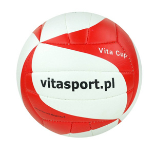 Biało-czerwona piłka do siatkówki Vitasport Vita Cup
