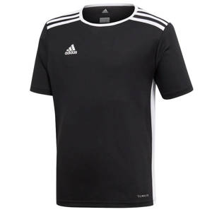 Czarno-biała koszulka sportowa Adidas Entrada 18 CF1041 - Junior