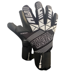 Czarno-białe rękawice bramkarskie Football Masters Fenix Pro Black - Junior