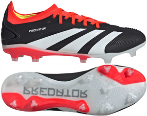 Czarno-koralowe buty piłkarskie Adidas Predator FG IG7777