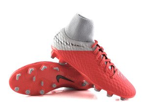 Czerwone buty piłkarskie Nike Hypervenom Academy DF FG AH7287-600 JR
