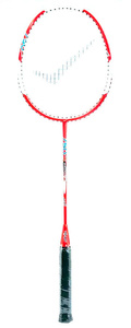 Czerwono-biała rakietka do badmintona Allright Pro 750 Red