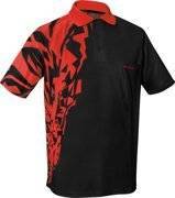 Koszulka polo Harrows Rapide czarno-czerwona