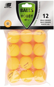 Pomarańczowe piłeczki do Tenisa stołowego Sunflex Ball Hobby 40+ 20807 - 12 szt. 