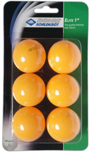 Pomarańczowe piłeczki do tenisa stołowego Donic Schildkrot Elite 1* - 6 szt