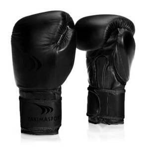 Rękawice bokserskie GRAND czarne black matt- skóra naturalna 12 oz