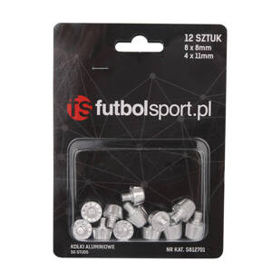 Srebrne wkręty kołki aluminiowe do korków Futbolsport S737034