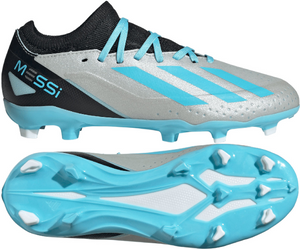 Szaro-błękitne buty piłkarskie Adidas X Crazyfast Messi.3 IE4077