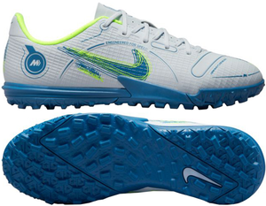 Szaro-niebieskie buty piłkarskie turfy Nike Mercurial Vapor 14 Academy DJ2863 054 - Junior