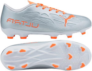 Szaro-pomarańczowe buty piłkarskie Puma Ultra 4.4 FG/AG 106742 01 - Junior