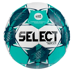 Turkusowo-biała piłka ręczna Select Ultimate Replica EHF
