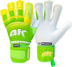 Zielono-żółte rękawice bramkarskie 4Keepers Champ Junior VI HB