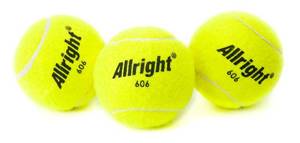 Żółte piłki do tenisa ziemnego Allright TT12001 3 szt.