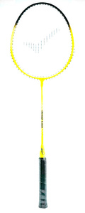 Żółto-czarna rakietka do badmintona Allright Striker 3000