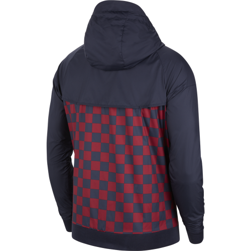 Kurtka przeciwdeszczowa Nike FC Barcelona Windrunner AT4358 451 granatowo bordowa Fulsport.pl