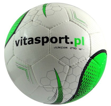 Biała piłka nożna Vitasport Junior 290g rozmiar 4