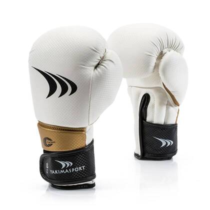 Białe rękawice bokserskie Yakimasport Lion 100342 r14 
