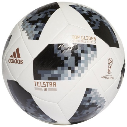 Biało-czarna piłka nożna Adidas Telstar Glider 18 CE8096 r4
