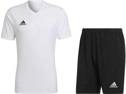 Biało-czarny strój sportowy na WF Adidas Entrada 22 HC5071 + H57504