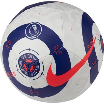 Biało-granatowa piłka nożna Nike Pitch Team Premier League CQ7151-103 - rozmiar 4