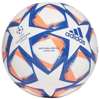 Biało-niebieska piłka nożna Adidas Finale 20 Junior 350g FS0266 - rozmiar 4