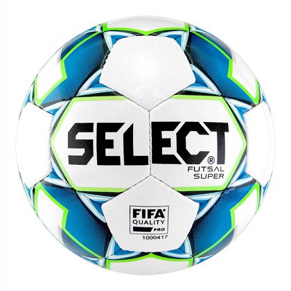 Biało-niebieska piłka nożna halowa Select Futsal Super FIFA rozmiar 4